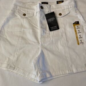 Lee Women's Crisp White Jean Shorts size 8 NWT